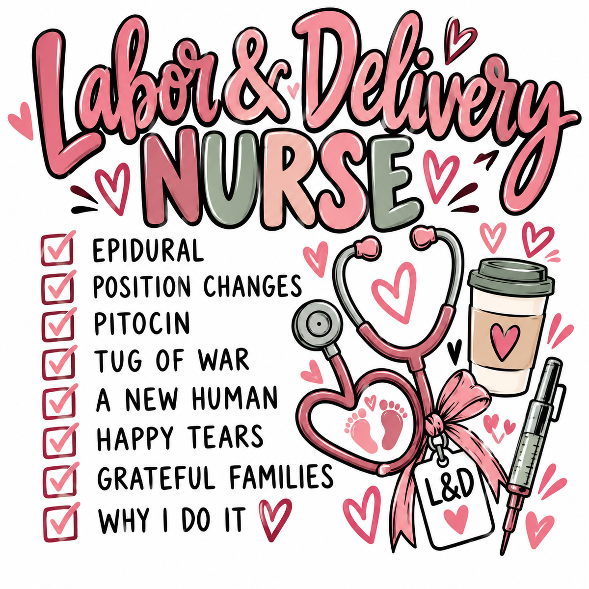 Labor & Delivery Checklist Shirt