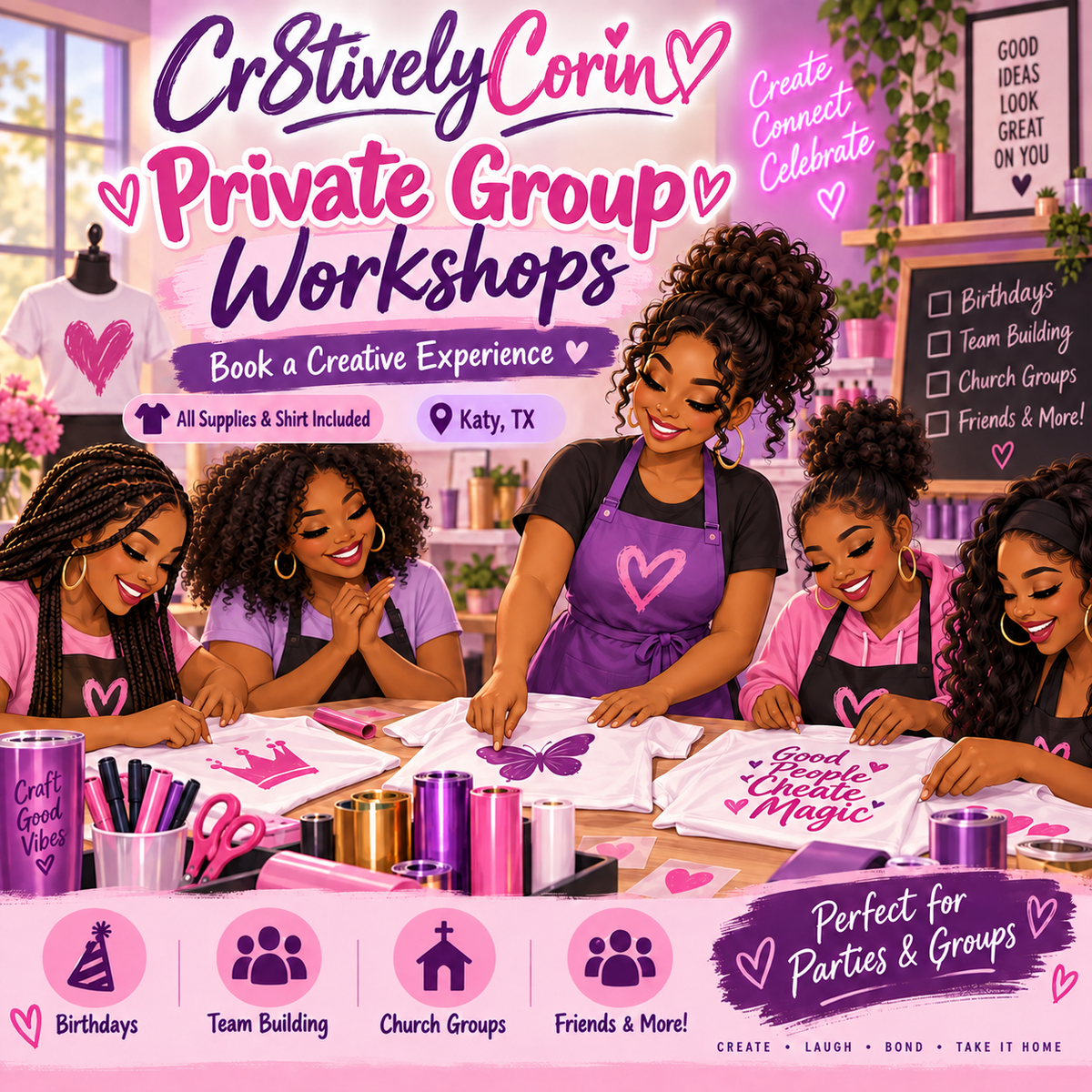 🎉 PRIVATE GROUP WORKSHOPS